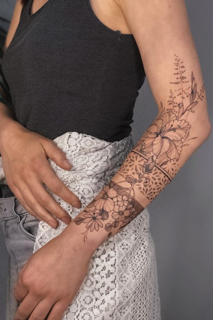 unique half sleeve tattoos for women