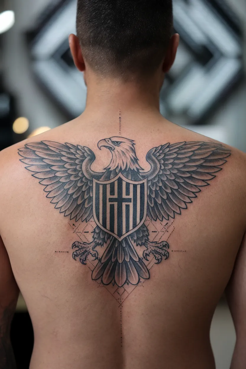 Eagle With Geometric Patterns