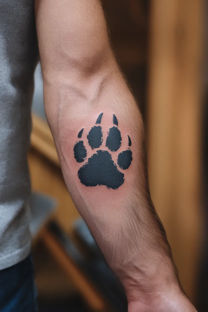 Lion Paw Tattoo Design