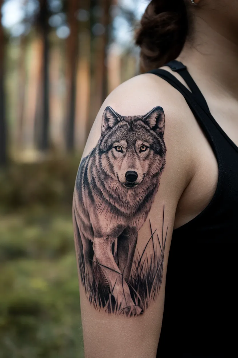 Lone Wolf Tattoo for Women