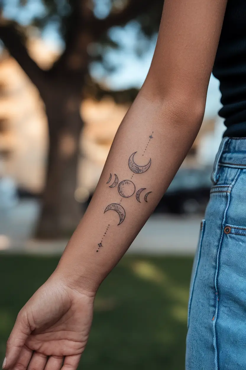Moon Phases Tattoo