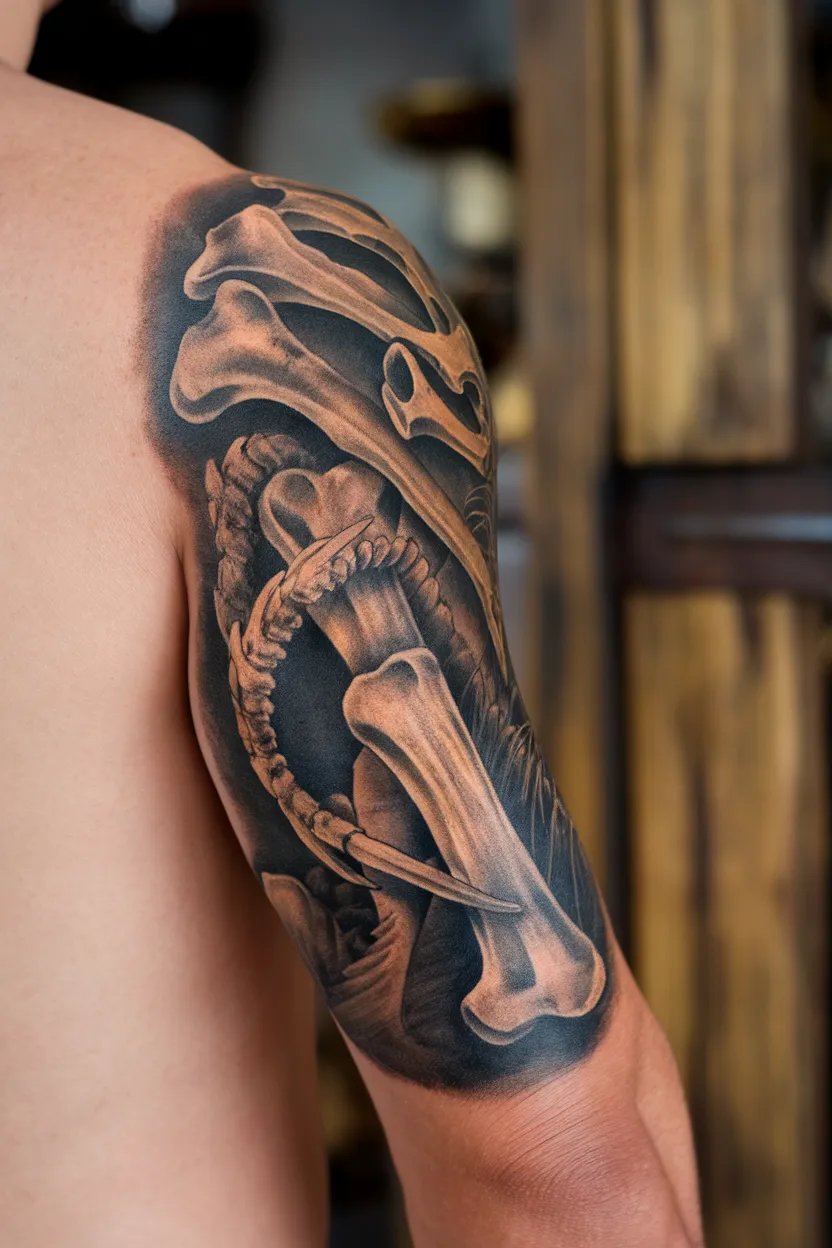 Dinosaur Bones Tattoo