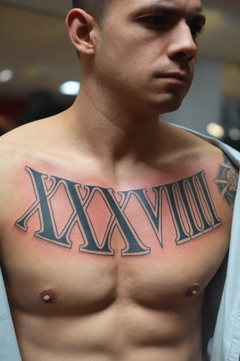 Large Roman Numeral on the Chest