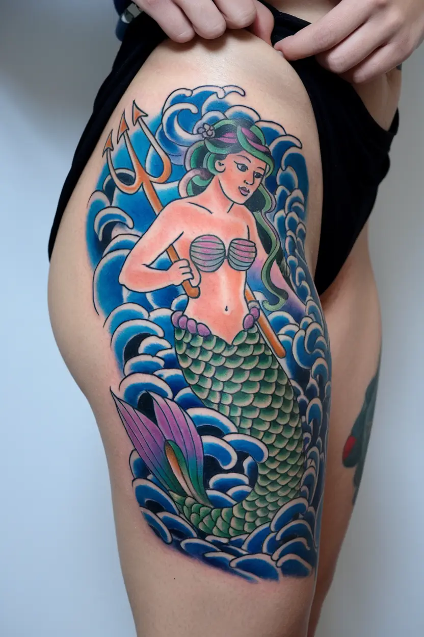 Ocean Mermaid Tattoo