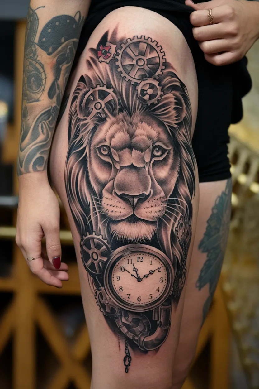 Steampunk Lioness Design