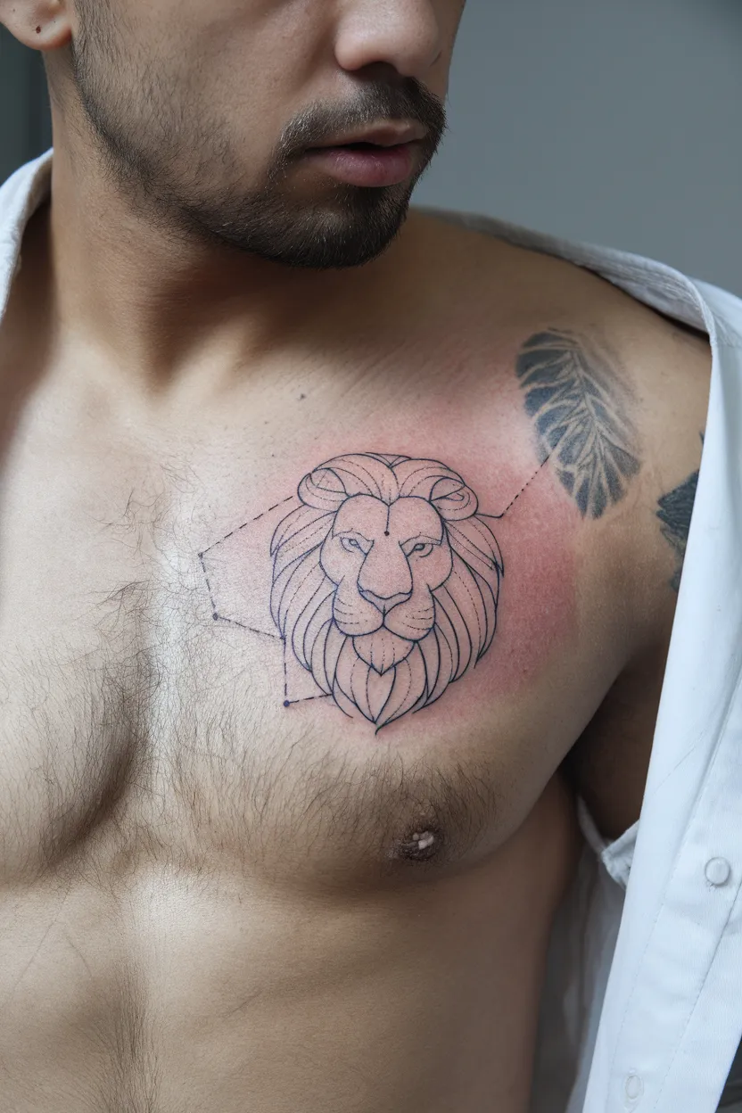 Simple Lion Tattoo 10