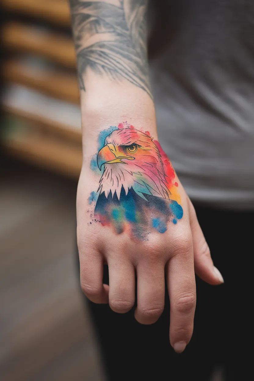 Watercolor Eagle Design