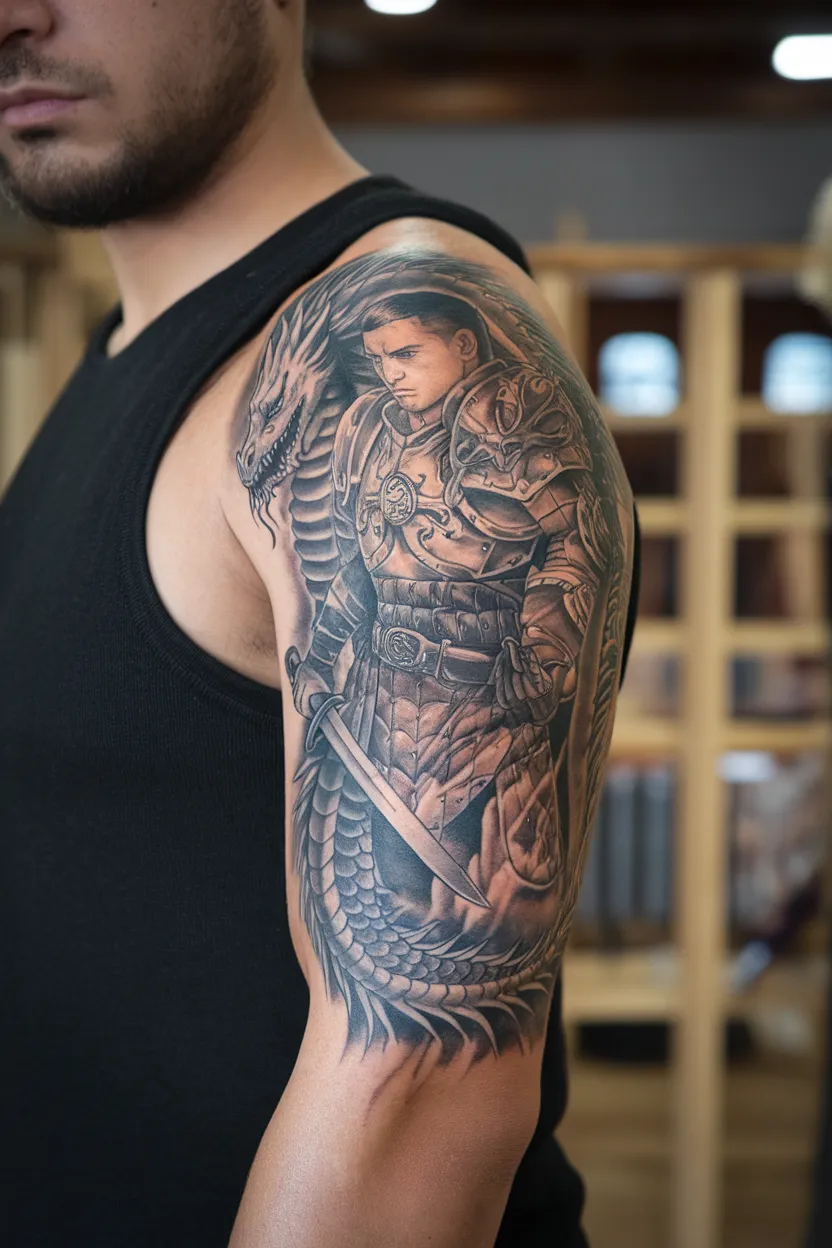 Fantasy Warrior Tattoo