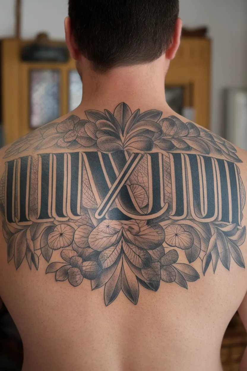 Vintage-Style Roman Numerals With Decorative Elements