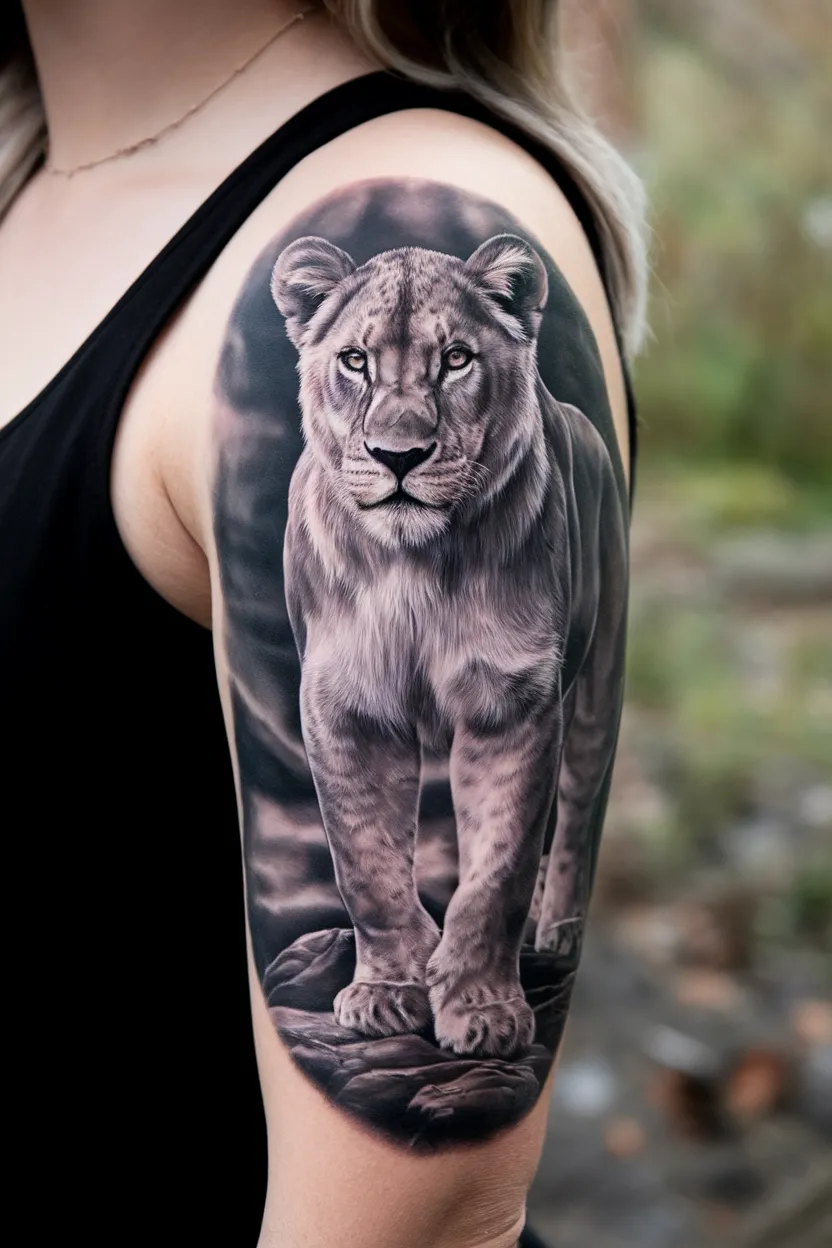 Majestic Lioness Portrait