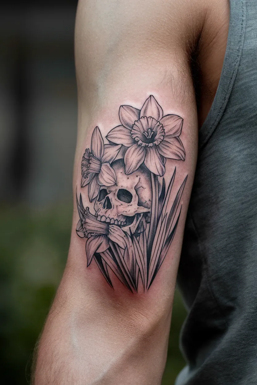 Daffodil Skull Spring Design