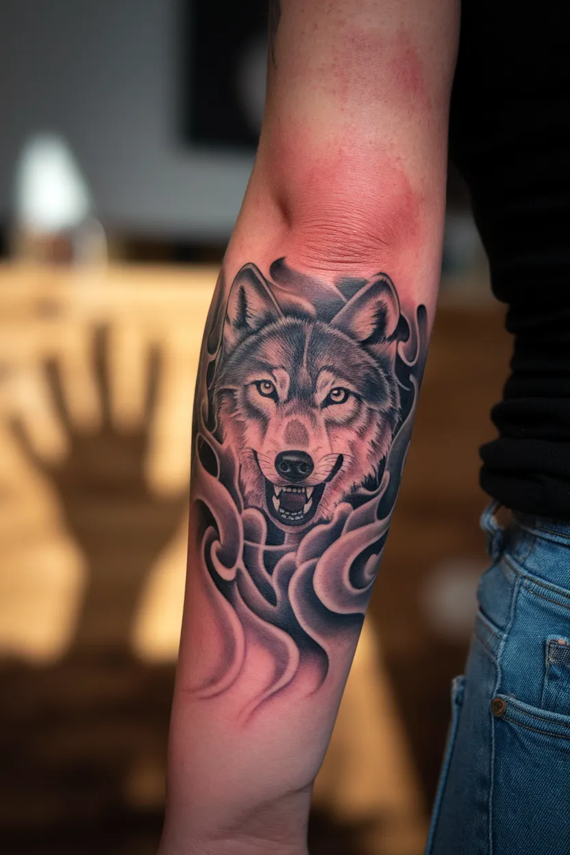 Lone Wolf Tattoo 13