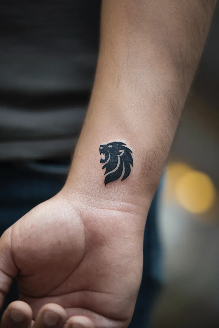 Simple Lion Tattoo 3