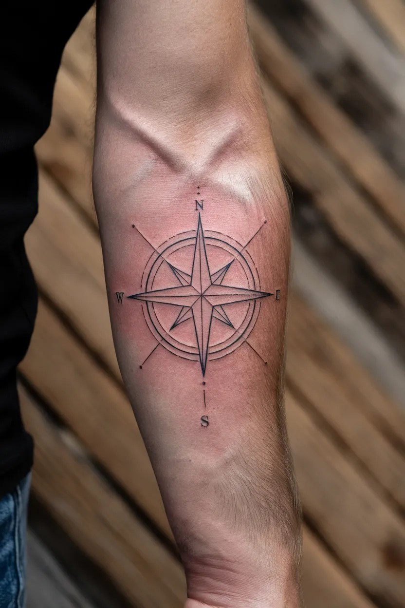 Compass Rose Tattoo 2