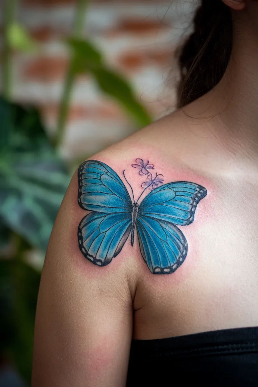 Pair of Blue Butterflies