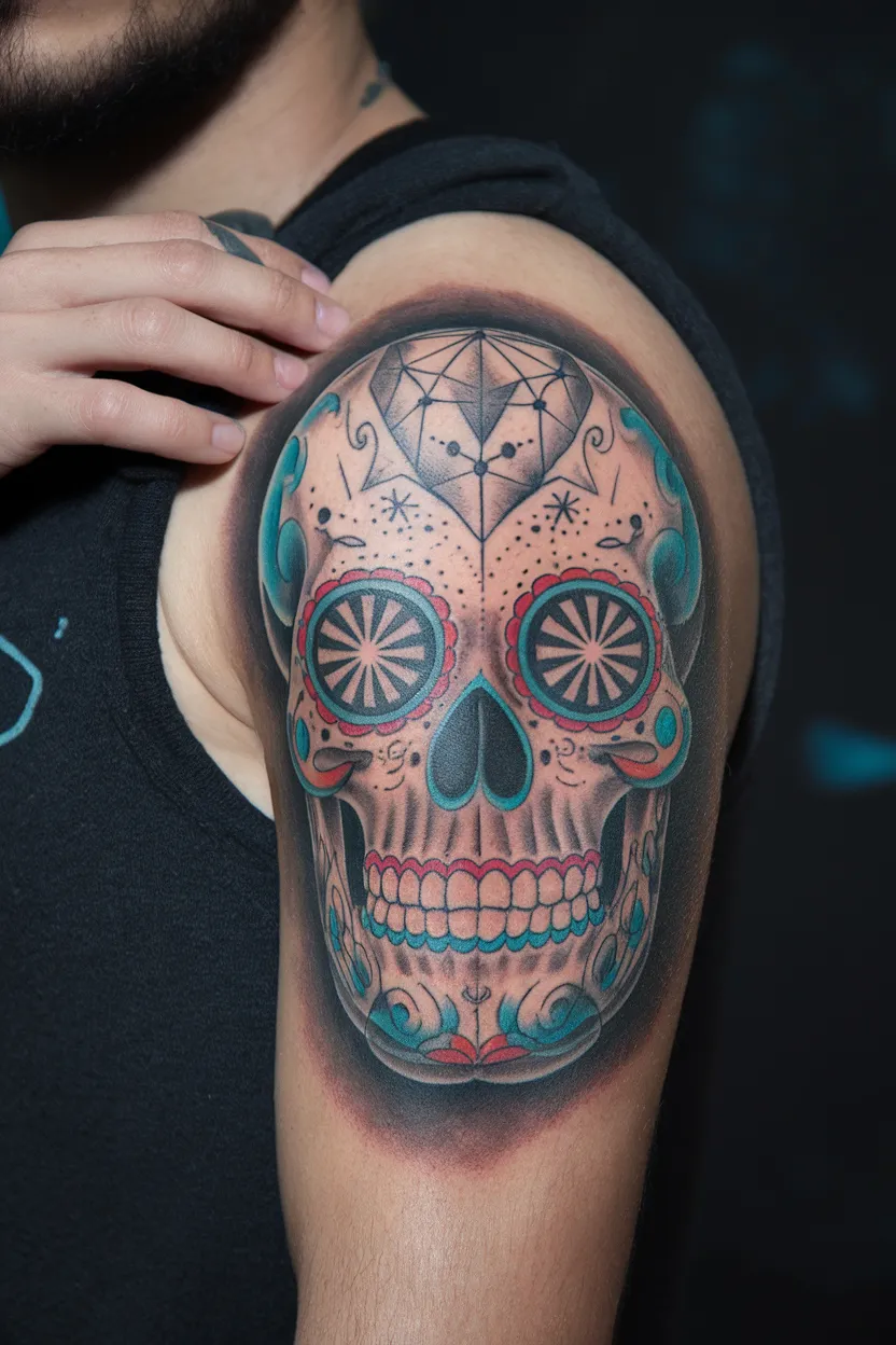 Cyber Punk Sugar Skull