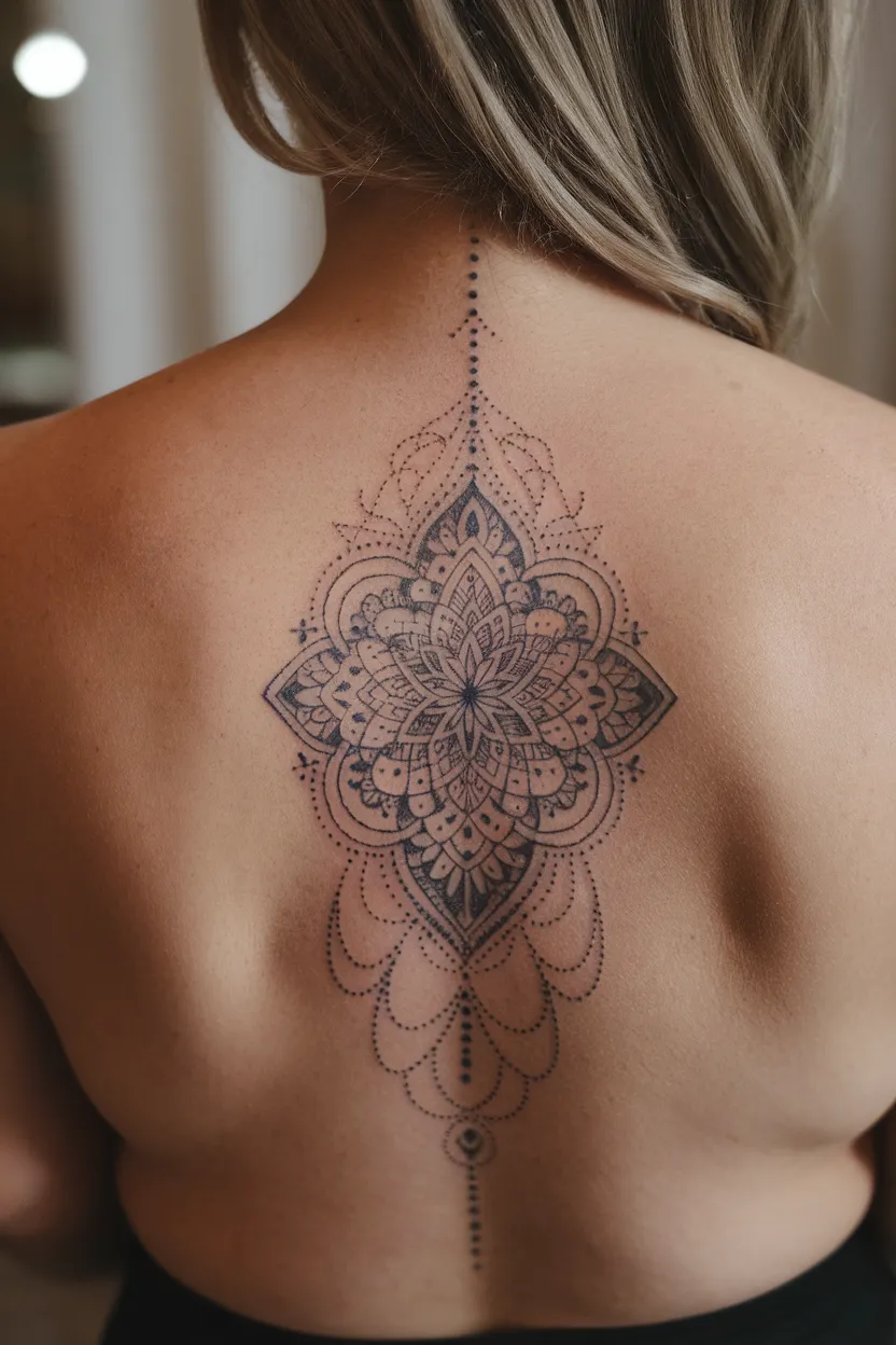 Mandala-Inspired Spine Art