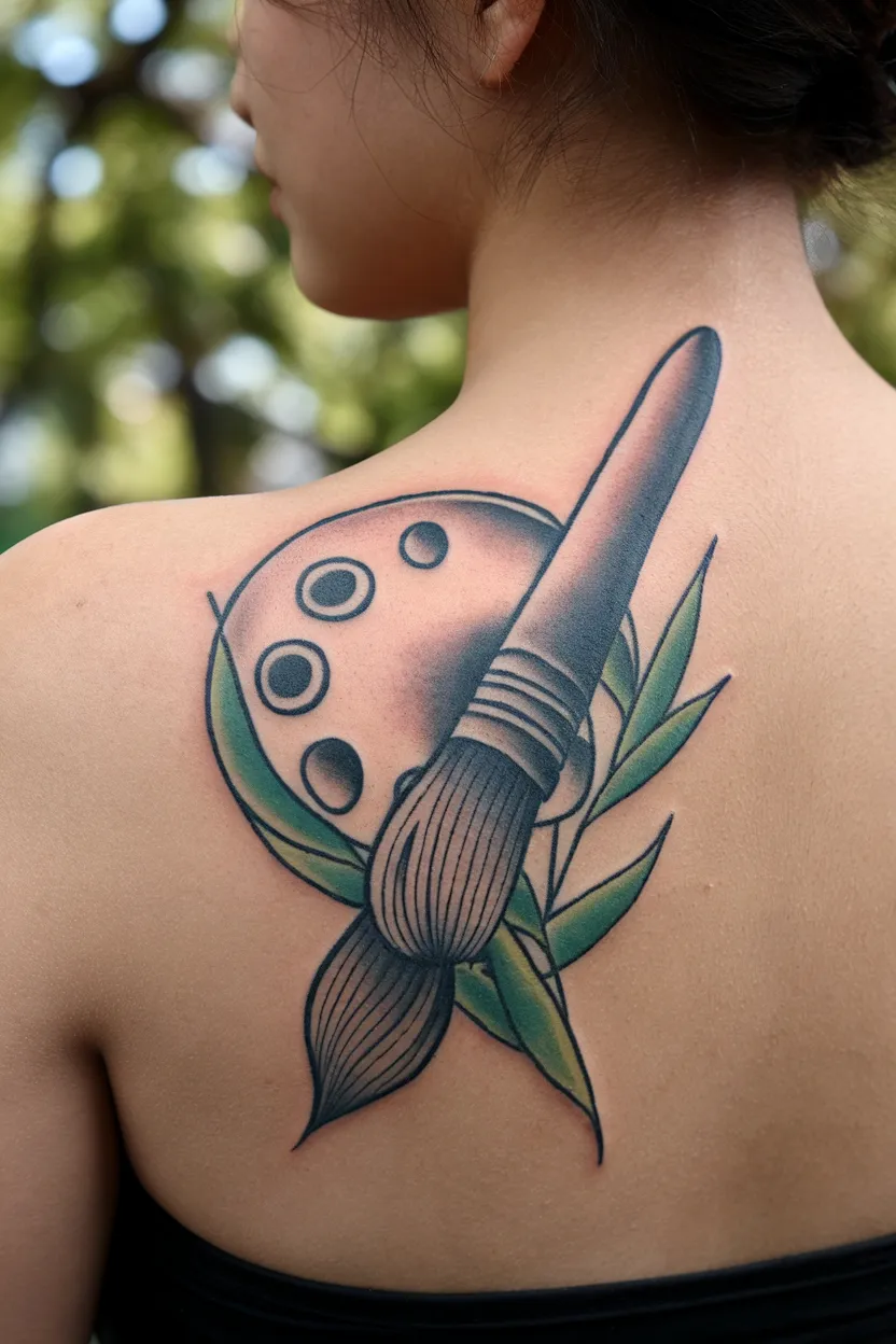 Paint Brush Tattoo