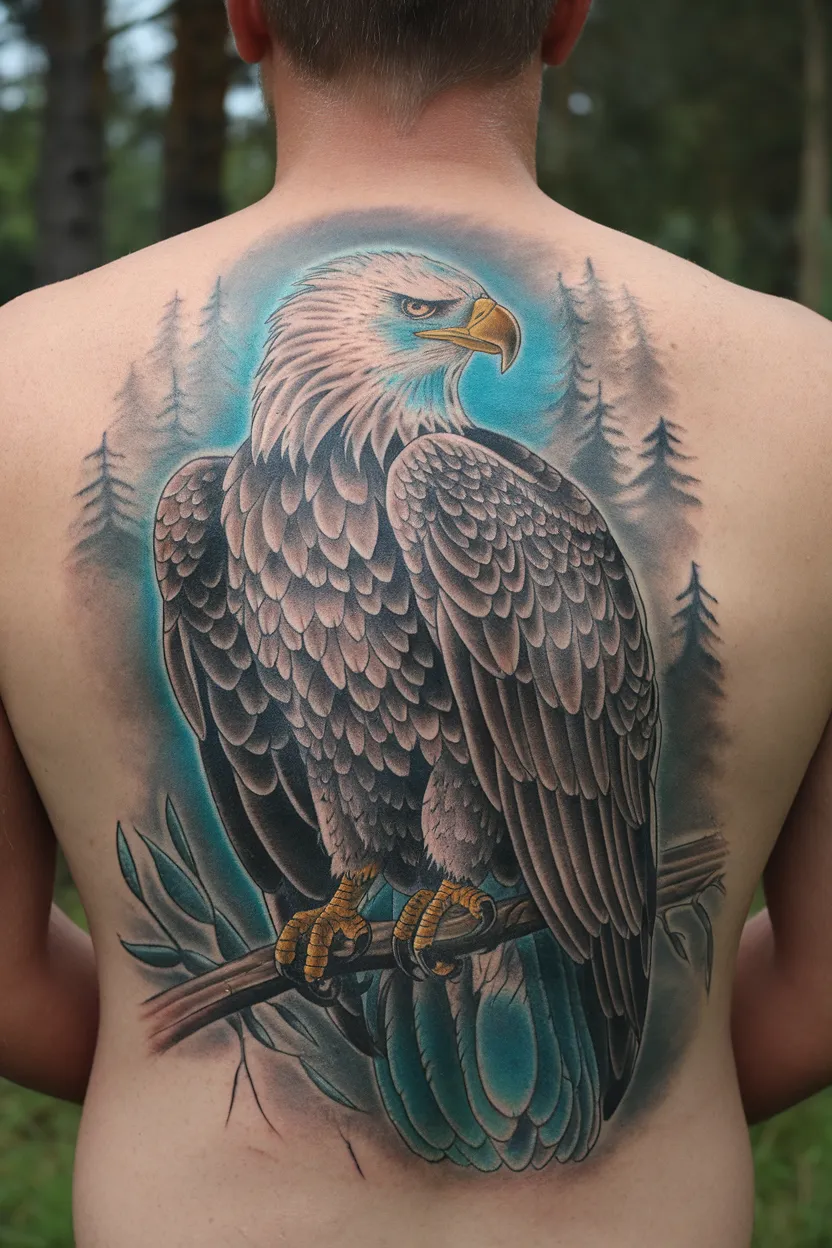 Eagle With Wind-Swept Feathers