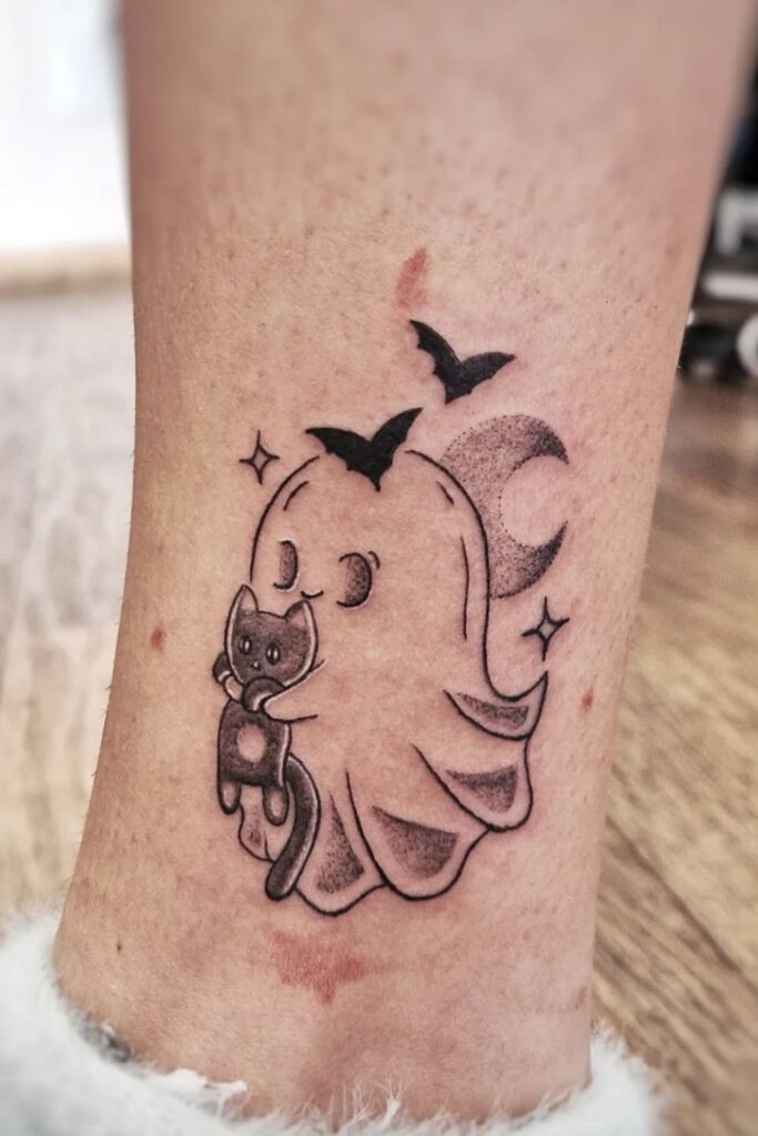 small ghost tattoo