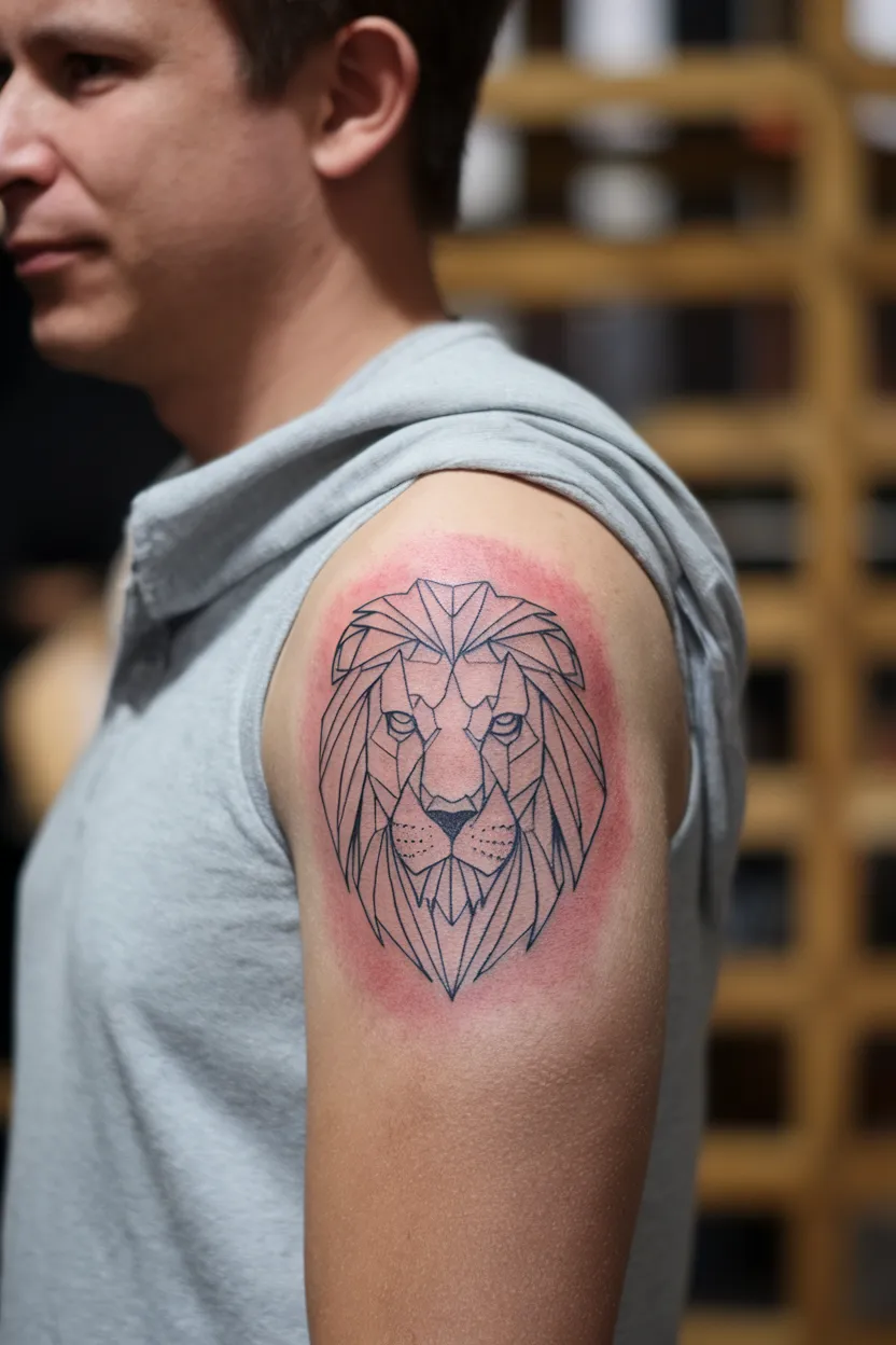 Simple Lion Tattoo 2