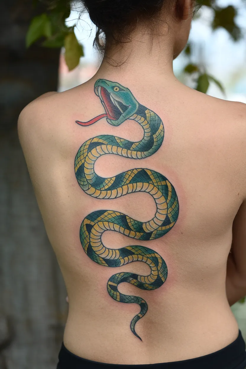 Snake Winding Down the Spine