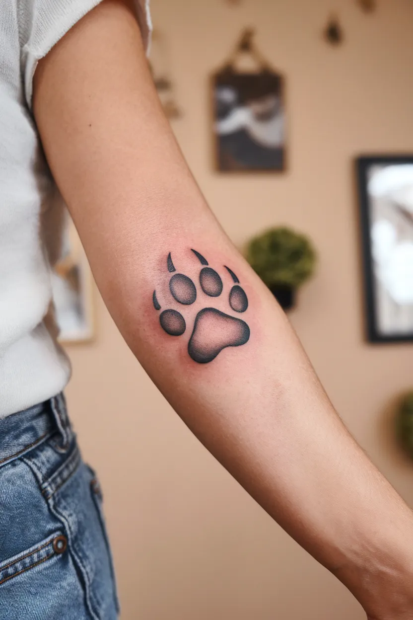 Cat Paw Print Tattoo
