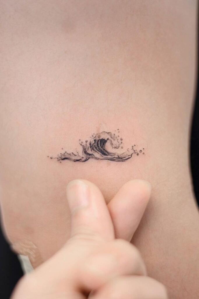 simple wave tattoo