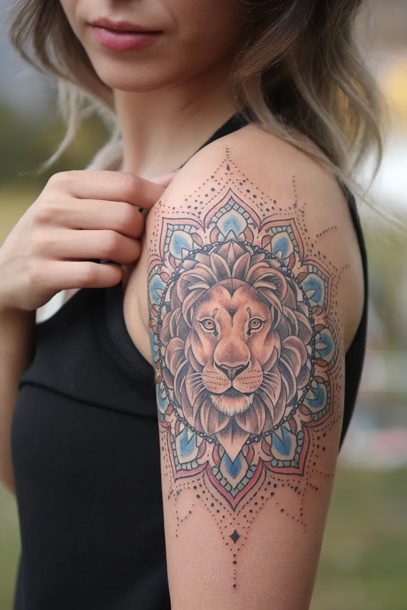 Lioness Mandala Design