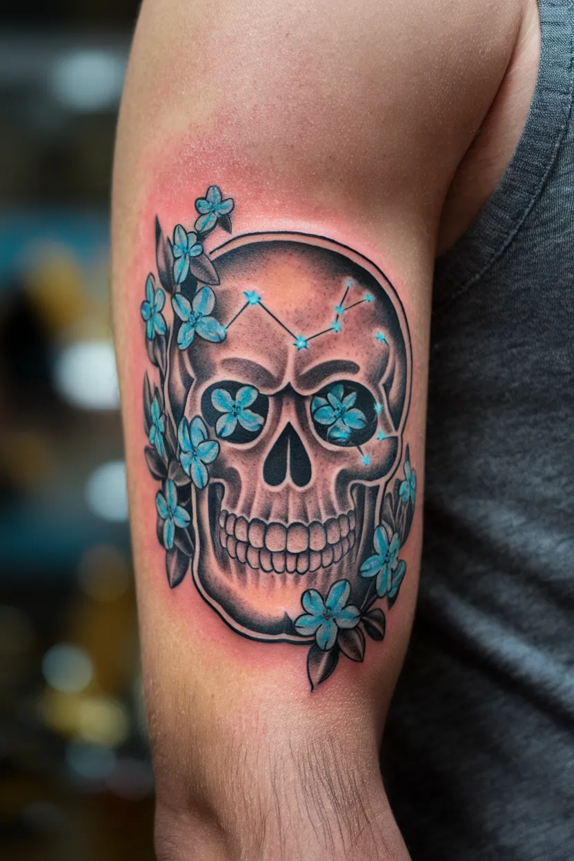 Forget-Me-Not Skull Constellation
