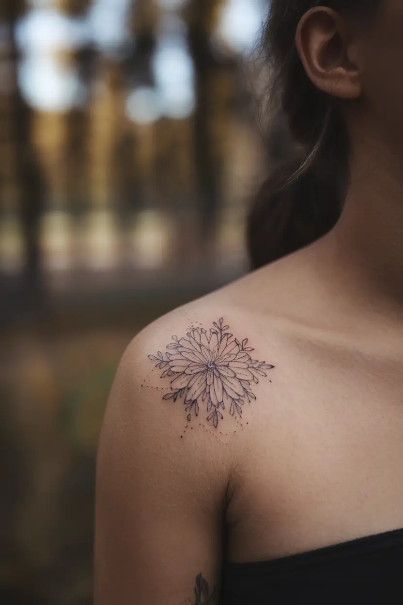 Delicate Flower Tattoo
