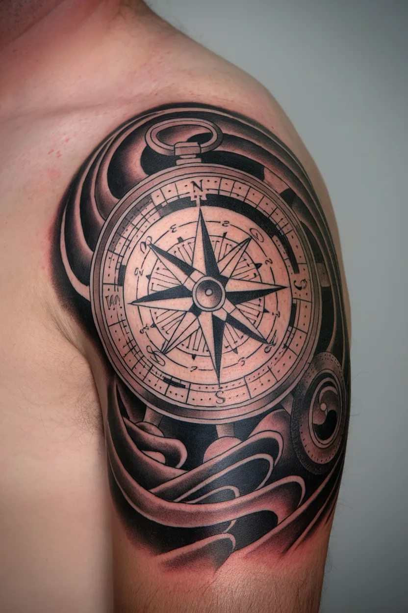 Nautical Compass Tattoo 1