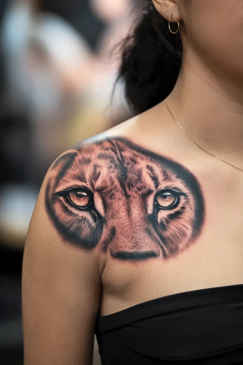 Realistic Lioness Eyes