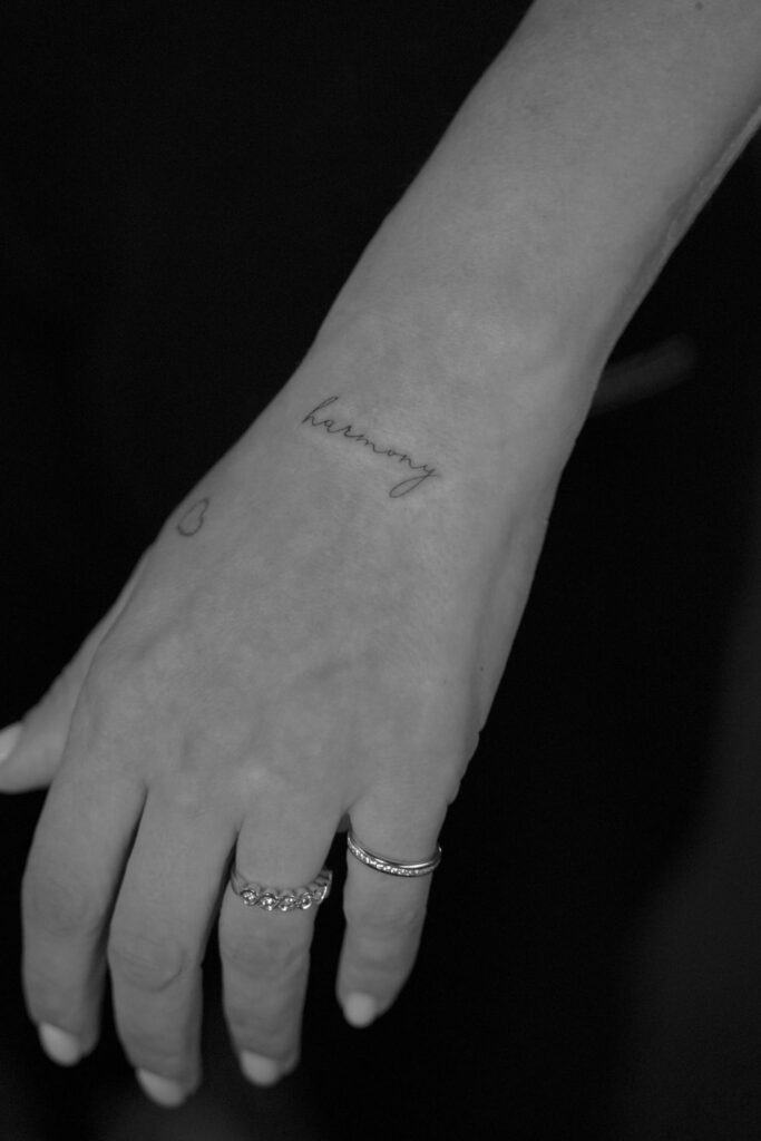 word tattoo placement