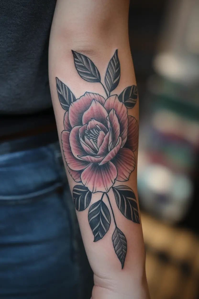 Blackwork Floral Design