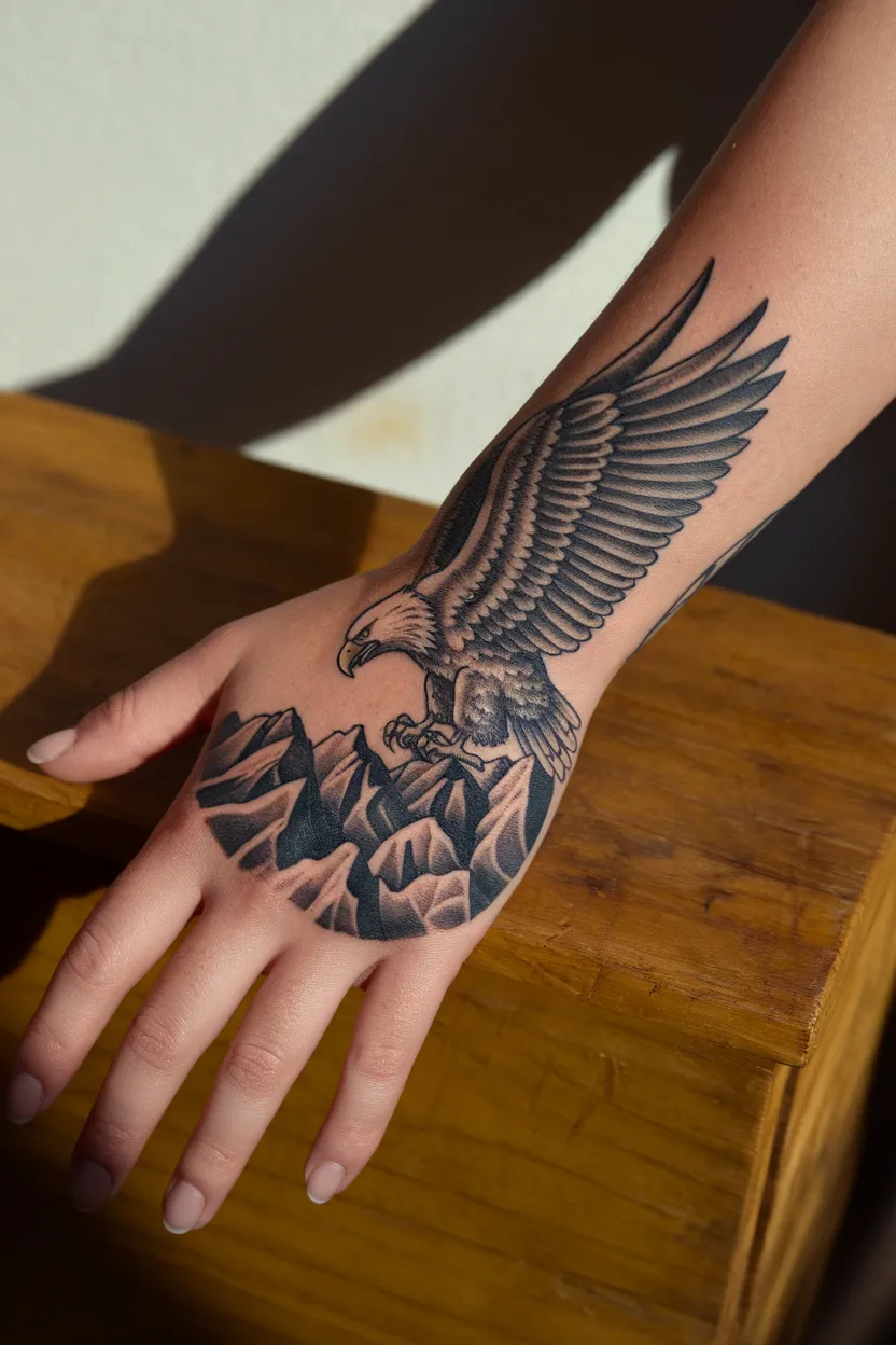 Eagle With Wings Spread