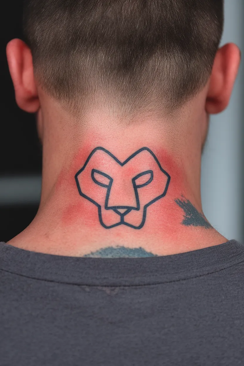 Simple Lion Tattoo 9