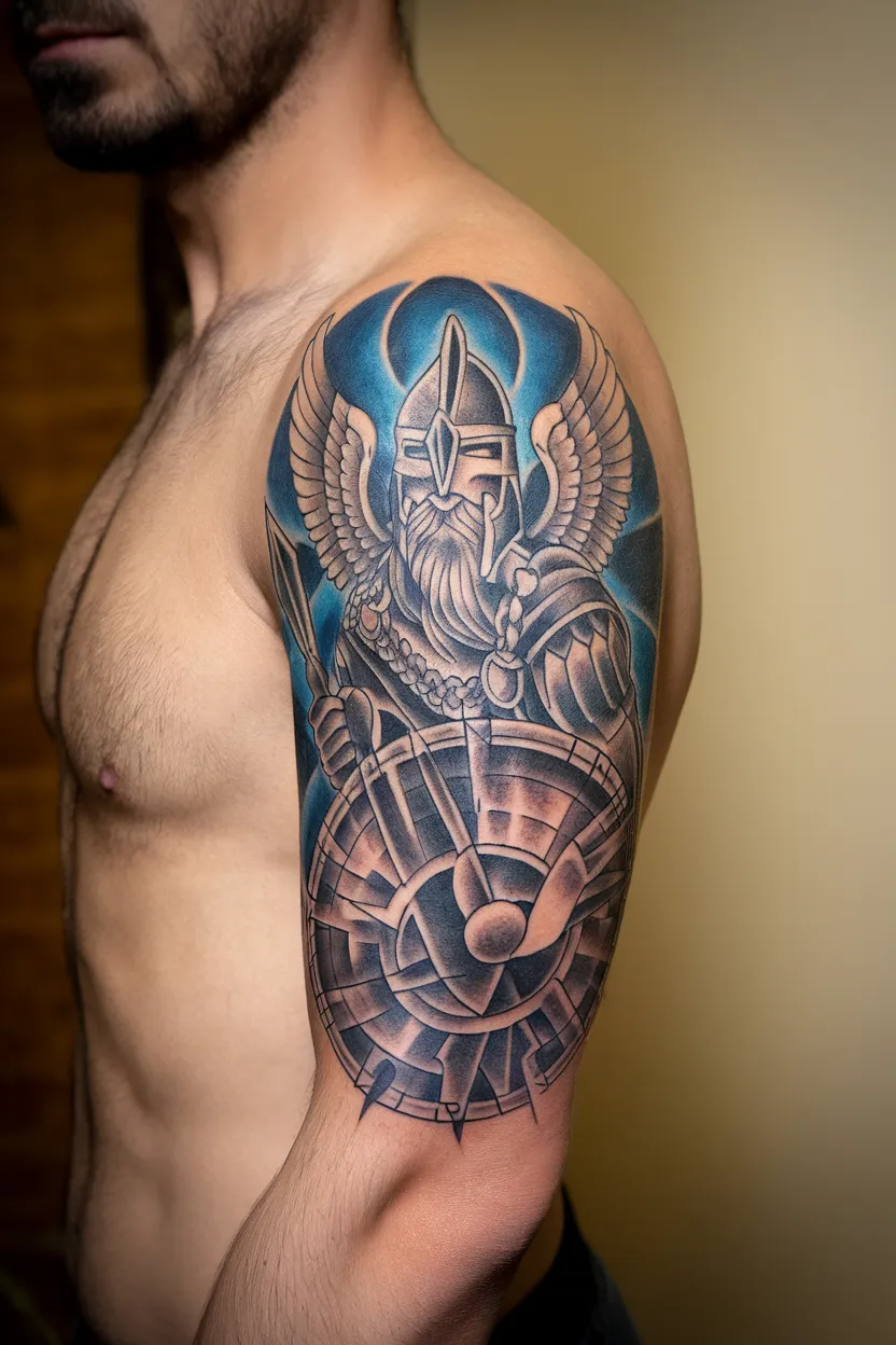 Norse God Warrior Tattoo