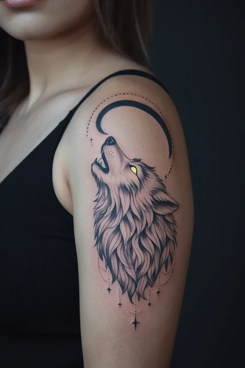 Lone Wolf Tattoo 1