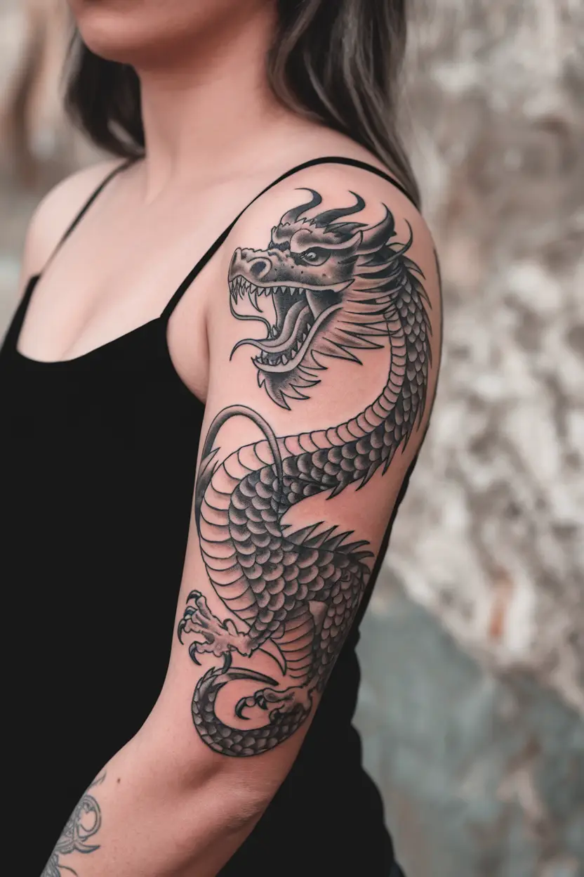 Full Sleeve Dragon Design