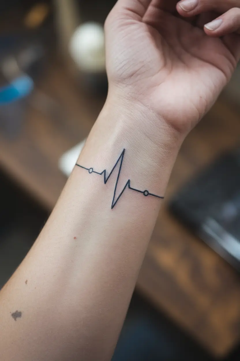 Heartbeat First Tattoo