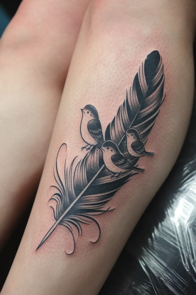 Feather With Birds