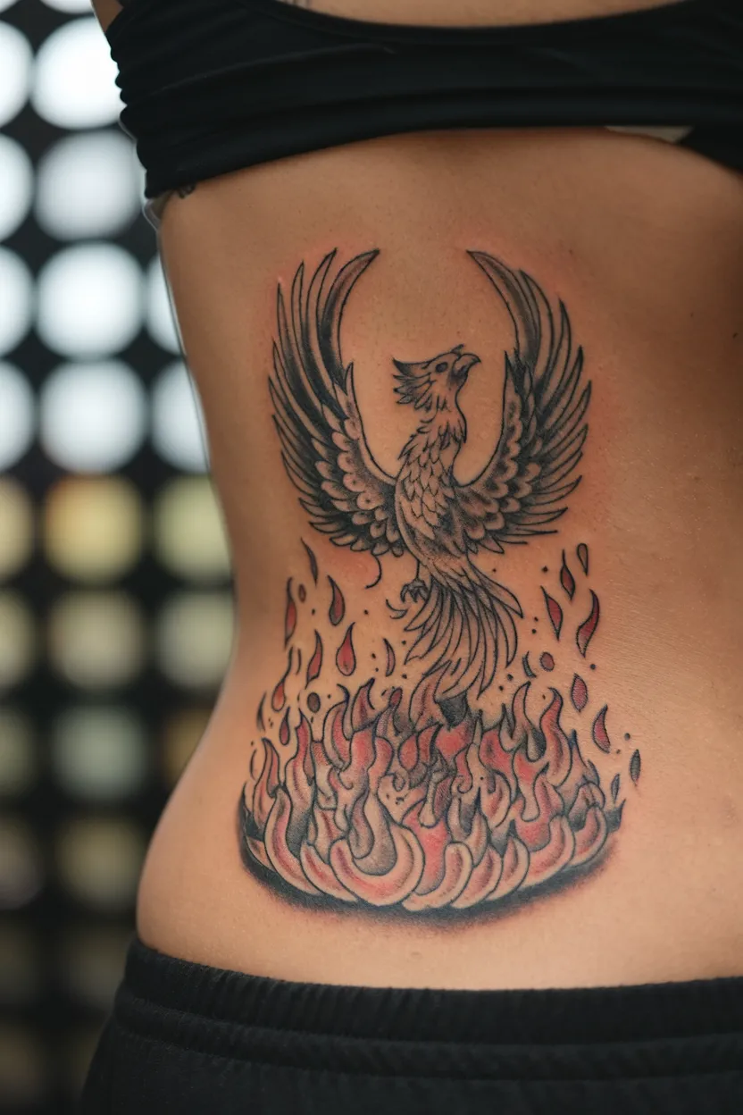 Phoenix Emerging From Fire