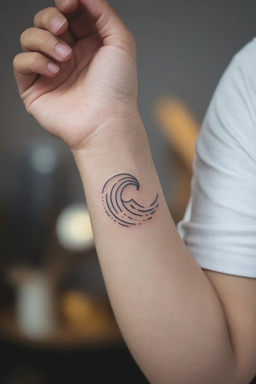 Wave or Mountain Outline