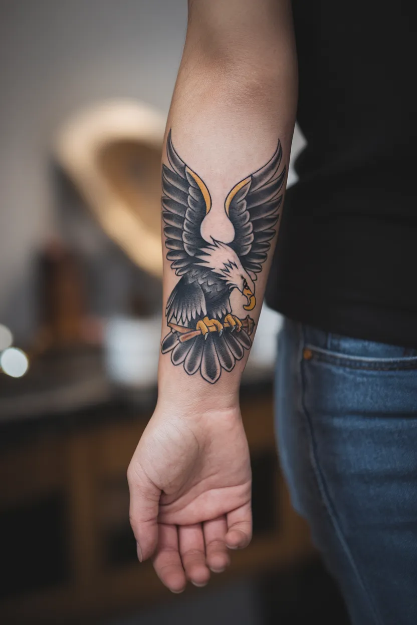 Stylized Eagle With Bold Lines