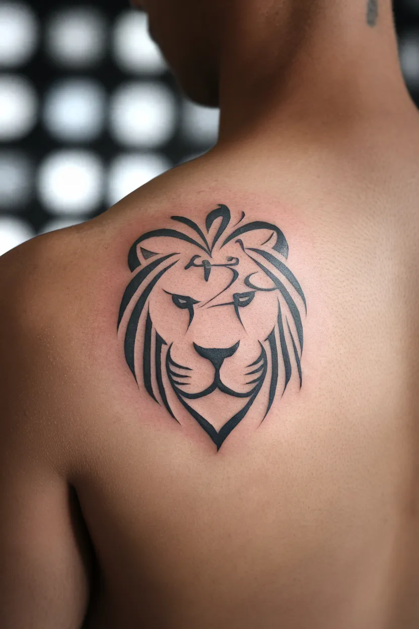 Simple Lion Tattoo 17