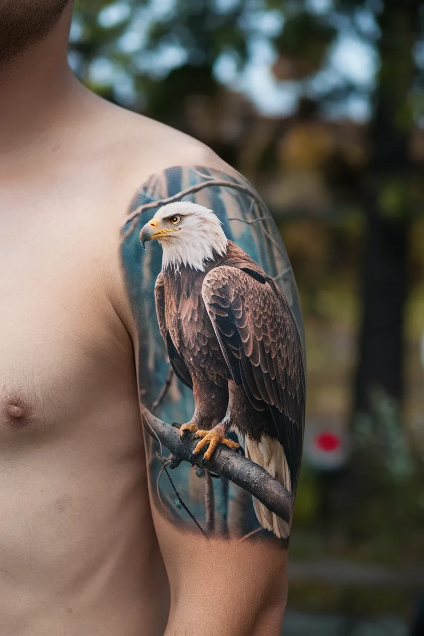 Eagle in Hunting Pose