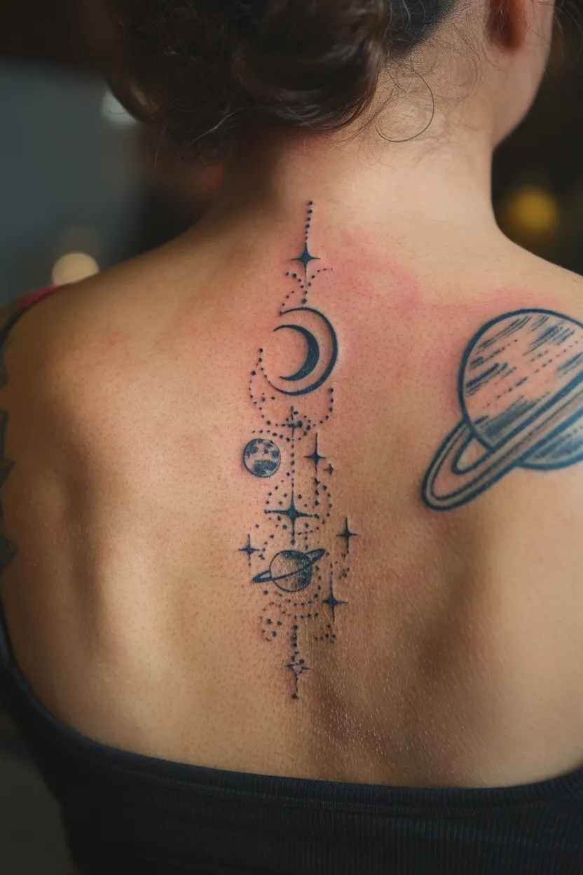 Celestial-Themed Spine Design