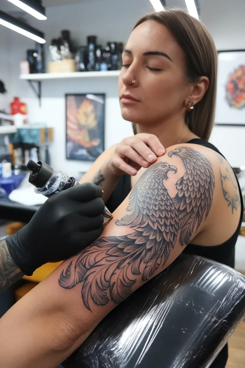 Phoenix Wrapped Around the Arm
