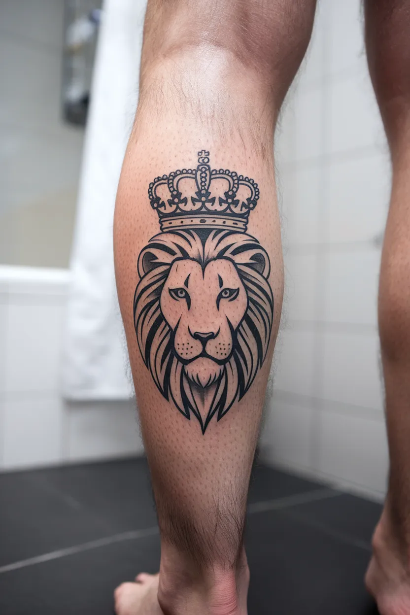 Simple Lion Tattoo 8